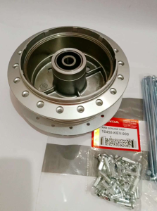 paket komplit Tromol belakang ( bearing+ bosh+ tromol) + jari jari 159 Honda Supra x Supra fit lama  grand prima legenda