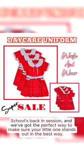 DAYCARE/KINDER SCHOOL UNIFORM DURABLE QUALITY