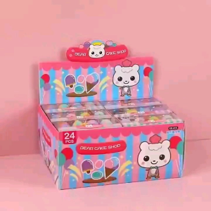 4pcs/set Cute Cartoon Dessert Series Erasers Rubber Pencil Erasers