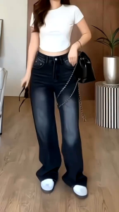 BAGGY JEANS GOMBRONG CELANA HIGHWAIST LOOSE JEANS KOREAN STYLE WANITA