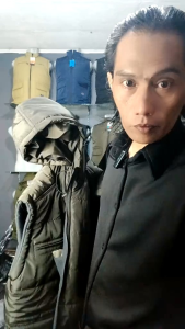 Rompi Kicksoogar Original Motor Padded Tahan Angin dengan Tudung - Warna Olive