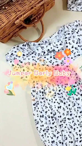 "NCC" Usia 2-18 bulan Jumper Baby Perempuan BERLY Free Headband By Mybee Romper Baju Kodok Bayi Cewek