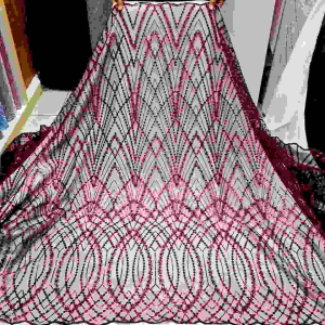 Murah kain tile piramic motif salur/kain tulle wedding/kain tille murah dan berkualitas