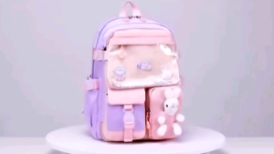 Tas Ransel Anak Sekolah Perempuan Model Kelinci Bahan Premium Model Kulkas