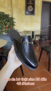 Giày sục nam nữ da bò thật mules shoe TEFOSS HT751 size 35-45 đế cao 3cmhàng thủ công bằng tay handmade