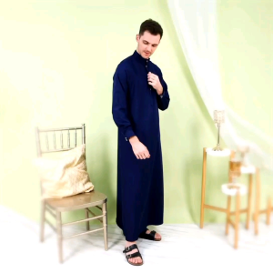 Jubah Pria Bahan Premium & Kancing Snap Import