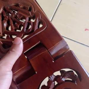 Rekal Lekar Meja Alquran Meja stand motif iqrok ukir jepara
