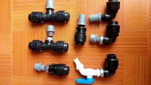 Combo phụ kiện ống HDPE d20 HATHACO chuyên dùng cho nước sạch kết nối vối ông phi 21 PVC và vói xả nhựa ren 21