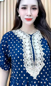 Daster Rayon Wanita Dewasa Kekinian Renda Sultan Busui Friendly Ld 110