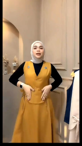 DAREEN ONE SET ROK DAN ROMPI SETELAN COTTON TOYOBO TERLARIS VIRALL (Belum termasuk manset)