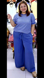 KNITTED STRIPE TERNO PANTS PLUSSIZE XL -XXXL