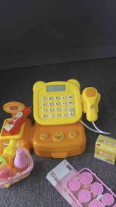 Multifunctional Cash Register Cartoon Supermarket Cashier Machine Girls Playing