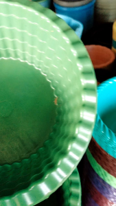 1 Lusin Baskom Hajatan / WAKUL HAJATAN Bahan Plastik Ukuran 23x10 Motif Gelombang