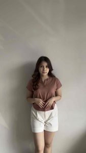 Atasan baju Crop Wangki Kaos cewek bahan Cotton combed