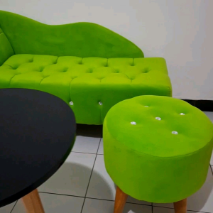 1 SET SOFA BENCH MINIMALIS BAHAN BLUDRU HALUS READY STOK (BUKAN PO) TERLARIS