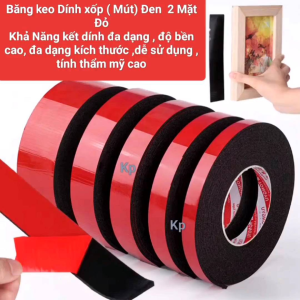 (HCM) Băng keo mút xốp vàng các size 2F4 4F8