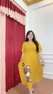 quella fashion store daster bear ld 115 bahan rayon premium