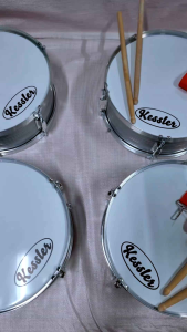 Kessler Sports in Style Marching Snare Drum 13 x 5 Inches Metal BLUE SILVER and RED for Performance model xb 322 set of 4s WHOLESALE per box