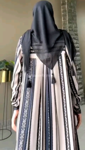 damla id  gamis terbaru 2024 edisi stripe dress produk kekinian amore by ruby