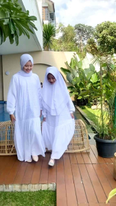 GAMIS MANASIK PUTIH ANAK TANGGUNG REMAJA 11 12 13 TAHUN CUTETRIK ANAK TANGGUNG GAMIS PUTIH KALUNA BY CUTETRIK GAMIS UMRAH GAMIS PUTIH BROKAT DRESS MUSLIM WANITA SYARI
