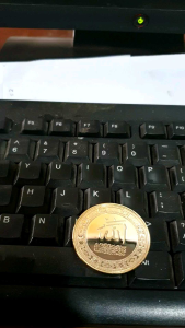 Koin Medali Kuningan Langka Lafadz dan Masjid