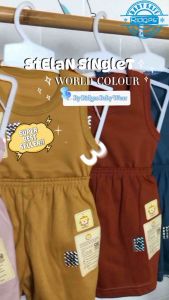 Baju Bayi Setelan Singlet Anak Kaos Ridges Polos Premium Quality World Colours Fantasy Colours Royal Colours / Baju Bayi Perempuan / Baju Bayi Laki Laki / Baju Bayi Baru Lahir / Setelan Bayi
