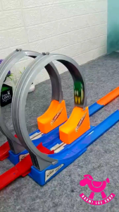 2in1 mainan Track Racing Mainan Anak Track 2 Jalur Lintasan balap Diecst