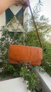 Túi đeo vai da thật dập vân điểu của Nhật -T804