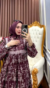 NAGITA Dress Wanita KATBOL Premium Rampel Kancing