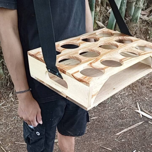 Nampan Asongan Gelas Cup 12 Lubang Cap Tempat Box Asongan Gelas Tray SPG Tray