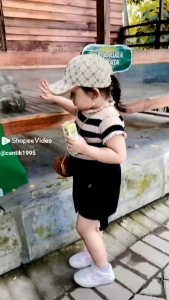 One set Jisoo Blaster Rok celana Tartan/ Setelan Jisoo Blaster rok celana tartan anak perempuan 1-6 Tahun