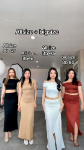 SANIA One Set Sabrina - Setelan Rok Spandek Bodycon