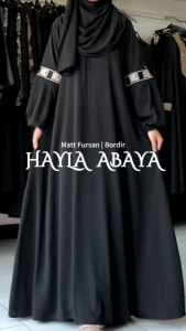 ABAYA HAYLA LENGAN BALON POLOS | ABAYA HITAM FURSAN SULTAN BY ASY-SYAKIRA FASHION TEMBORO
