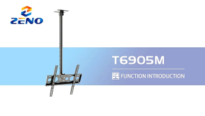 Zeno T6905M 32"-70" 360° Swivel Ceiling Wall TV Mount Flat Screen Displays Hanging Adjustable Ceiling TV Bracket Fits Most LCD LED OLED 4K TVs Pole Ceiling Mount Holds up to 45kg Max VESA 600x400mm