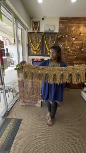 Nelmani Thoranam with Peacock Feathers ( 3 Feet Length )