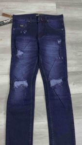 RoosterDenim - Celana Jeans Sobek Ripped Pria Slimfit Panjang Ngaret Sbk-LT Sandwosh 087