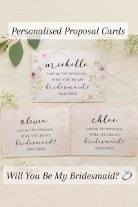 Personalised Bridesmaid Proposal Cards | Custom Name Calligraphy | Will You Be My Bridesmaid / Maid of Honor | Bridal Party Thank You Keepsake Gift