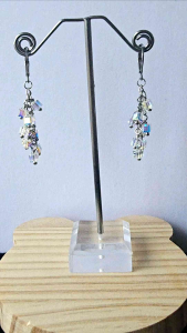 [D.T.C Crystals] Swarovski Cube long Dangling Earrings