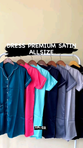 Daster Saten Busui Friendly Adem Sleep Dress Satin Premium