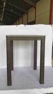 Jolly Plastic Weaved Rattan Heavy Duty Stackable High Table