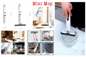 MINI PORTABLE FOLDING MOP - Alat Pel Lipat Protable Pembersih Ruangan Kaca & Dapur 2In1 Multifungsi - Lantai Portable Spons