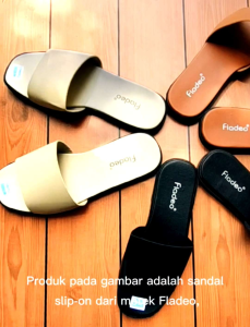 sandal wanita Slop polos fladeo | sandal polos | sandal wanita