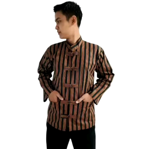 Baju koko Lurik Shanghai / Koko Lurik Shanghai Dewasa