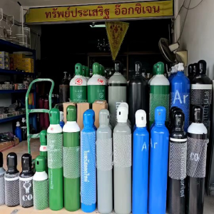 ถังออกซิเจน Oxygen O2 ขนาด 0.5 คิว ทรงผอมสูง
