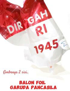 Dekorasi 17 Agustusan: Balon Foil Garuda Merah Putih & Balon Dirgahayu Kemerdekaan RI