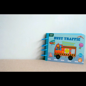 (SG SELLER) Busy Traffic Book Children Kids Baby Quiet Book Puzzle Car Tractor Vehicle Montessori 1-8 Years old Toys