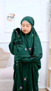 Mukena Terusan Bunga ALBIZIA Anak SD Remaja | Al Arsyad