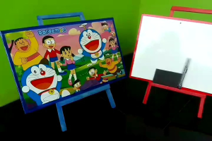 Papan tulis belajar anak white board+penyangga murah i set