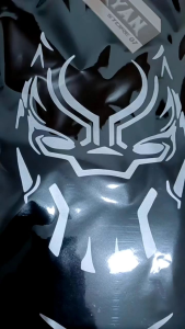 Kaos Black Panther Superhero Avengers HER-101 Hitam Silver Cotton Combed 24s