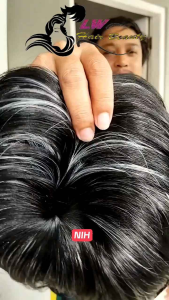 Hairklip Touppe Penutup Botak Tengah Hitam Blonde